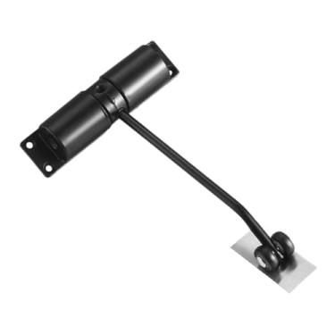 Imagem de Fenteer Fechador de porta automático para uso comercial, residencial, ajustável, com fechamento automático, fácil de instalar, para quarto, jardim, galpão, Preto