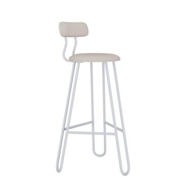 Imagem de Conjunto 4 Banquetas Altas Ginger com Estrutura Branca