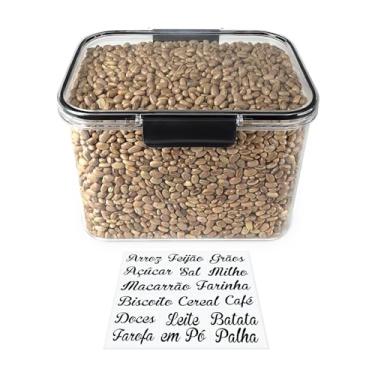 Imagem de Pote Hermético de Polietileno Organiza Clear 3,6L - Organização de Alimentos - Porta Mantimentos com Tampa Hermético