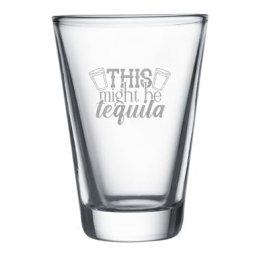 Imagem de Citação engraçada de bebida - Conjuntos de copos de shot, 50 ml de vidro gravado a laser para casa, bar, homens, mulheres, aniversários ou decoração (pode ser tequila (solteiro))