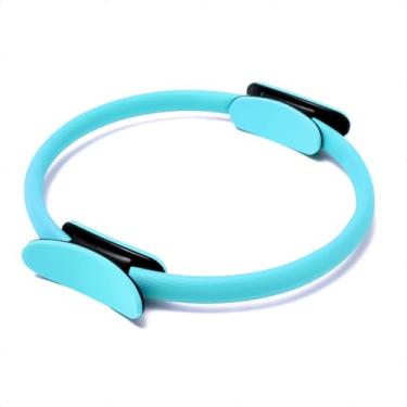 Imagem de Anel de Pilates e Yoga, Círculo Mágico para Tonificação Muscular, 37cm, Preto (Azul)