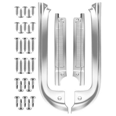 Imagem de JUFWKO Kit de protetor de soleira de porta compatível com captador Chevrolet GMC C10 C20 C30 R10 R20 R30 R1500 R2500 R3500, protetor de peitoril de porta de alumínio