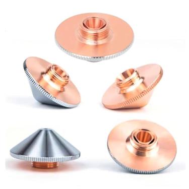 Imagem de Bocal de corte a laser de 5 peças, para cabeça de corte a laser de fibra, diâmetro de 28 mm, bocal de laser de fibra de camada dupla, calibre D28 H15 M11 3,5 (duplo 3,5 x 5 peças)