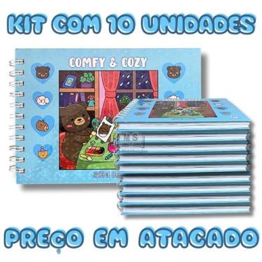 Imagem de KIT ATACADO 10 LIVROS Comfy E Cozy Goods Azul Para Colorir CAPA DURA 9