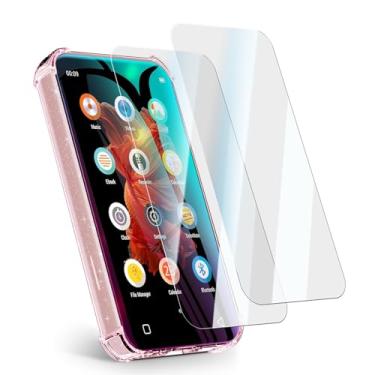 Imagem de Aippdo Capa e protetor de tela de vidro temperado para innioasis G1 G3 MP3 Player 2 em 1 conjunto, capa transparente de TPU, absorção de choque antiarranhões, dureza 9H, HD transparente, pacote com 2