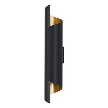 Imagem de Luminária de parede moderna de metal geométrico, luminária de parede para cima e para baixo, luminária nórdica simples de montagem em parede, luminária de cabeceira E27 para sala de estar, r