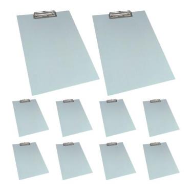 Imagem de Kit 10 Pranchetas A4 MDF Com oficio prendedor Eficiente de metal Stalo