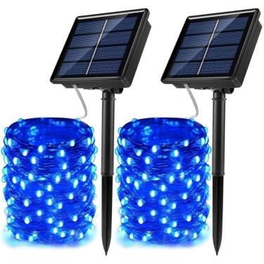 Imagem de Luzes LED ETHO IMPORT Solar Fairy 32m Blue Pack x2