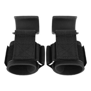 Imagem de Pulseiras com ganchos para levantamento de pesos na academia Crossfit