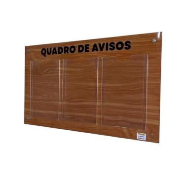 Imagem de Quadro Aviso Gestão Á Vista Informativo Mural Recados Lembrete Organiz