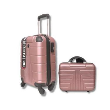 Imagem de Kit bordo 10kg 55x25x35 mala + frasqueira 20 polegadas - Trip , Rose