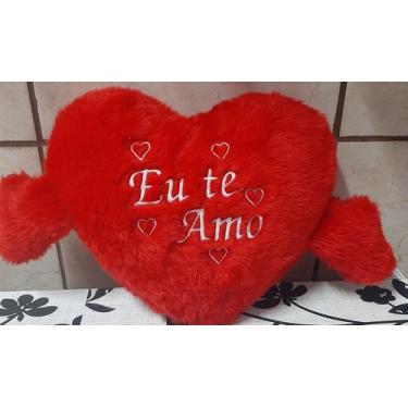 Imagem de Coração de pelúcia - Vitória presentes, Azul, M