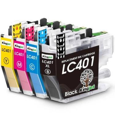 Imagem de Cartuchos de tinta Kingjet LC401 compatíveis com a impressora Brother 