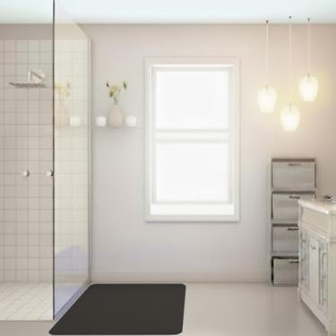 Imagem de Tapete Luxo Antiderrapante Para Box, Banheiros, Banheiras, Cozinhas, Lavanderias e Areas Umidas. (Preto, 120x60)