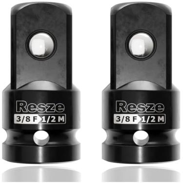 Imagem de Resze Conjunto de adaptador e redutor de soquete de impacto, conjunto de adaptadores de soquete de unidade de 3/20.3 cm a 1/5.1 cm, kit de conversão de chave de barra de disjuntor de adaptador