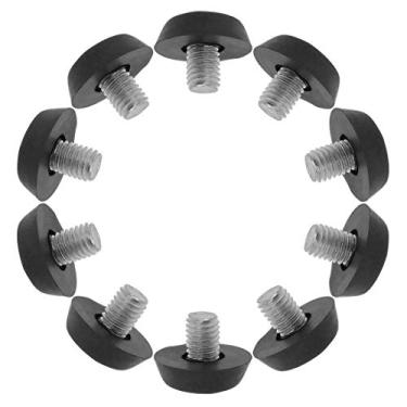 Imagem de M8 x 10 x 22,5 mm Pés de nivelamento deslizante para móveis, protetor de piso nivelador ajustável para cadeira e mesa, pacote com 10