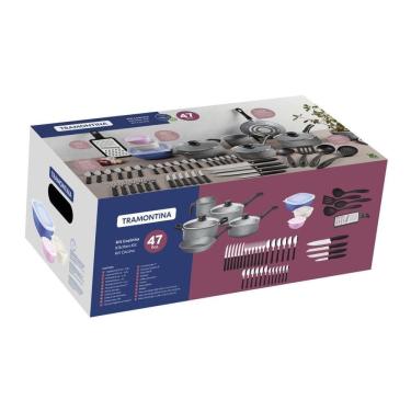 Imagem de Kit Cozinha Tramontina 47Pç Panelas E Utensílios Domésticos