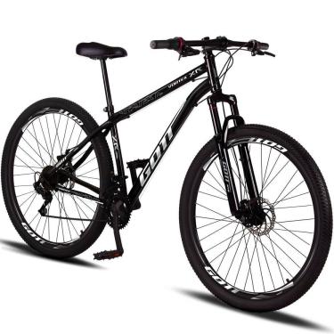 Imagem de Bicicleta Aro 29 Aço Carbono Gott Vortex 21v Com Suspensão e Freio a Disco - Preto e Branco