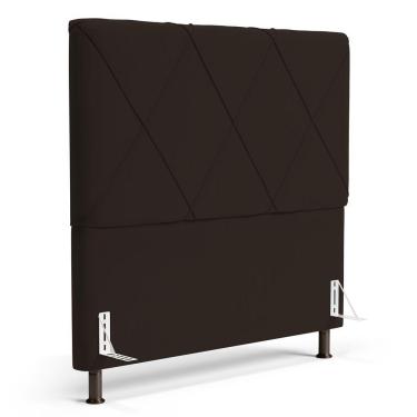 Imagem de Cabeceira Cama Box Casal Queen Size Mel 160cm Com Frame Sintético Marrom - Desk Design