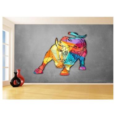 Imagem de Papel De Parede 3D Animais Pop Art Touro Bull 3,5M Pxa195 - Você Decor