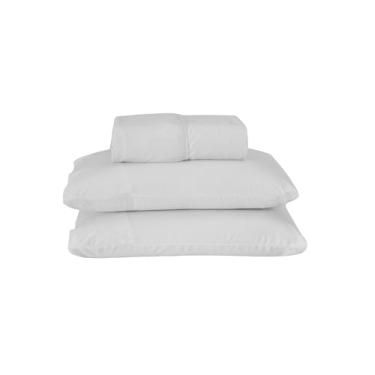 Imagem de Jogo de Lençol Casal King com Elástico 203cm x 193cm, 2 Fronhas 70x50cm, 80% Algodão 20% Poliéster, 3 Peças (Jogo Lençol Dia (King Branco))