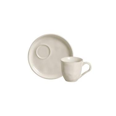 Imagem de Conjunto com 6 Xícaras De Café Orgânico 70ml com 6 Pires Descentralizado Clay