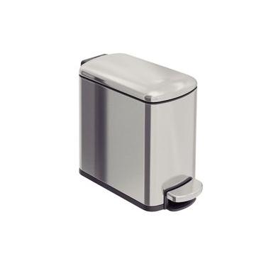 Imagem de Lixeira Tramontina 6 Litros Tipo D Slim com Pedal em Aço Inox Scotch Brite