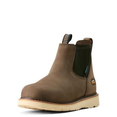 Imagem de Ariat Bota feminina de trabalho impermeável Chelsea, Cinza, 7.5 Wide