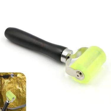 Imagem de CyperFair Rolo de isolamento acústico de carro, rolo de borracha para filtro de calor de ruído de carro, ferramenta de roda de pressão para aplicação de amortecimento de som automático, papel de