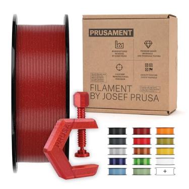 Imagem de Prusament Carmim vermelho, filamento PETG 1,75 mm carretel de 1 kg (1 kg), tolerância de diâmetro +/- 0,02 mm