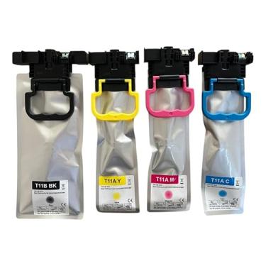 Imagem de Bolsa Tinta Compatível Com Wf-c5810 C5890 C5390 04 Cores Preto Ciano Magenta Amarelo