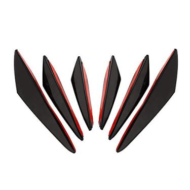 Imagem de Alerão Divisor de Aleta do Para-choque Dianteiro Universal Carro Canard Valence Tipo Cola para Kits Carroceria Reparo Manutenção Decoração