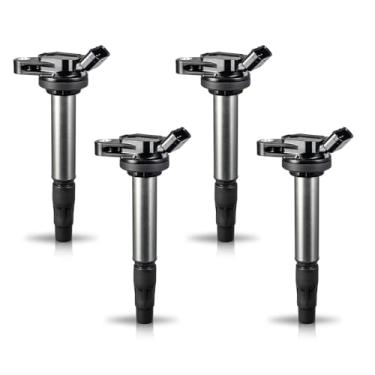 Imagem de Pacote de 4 bobinas de ignição compatíveis com Toyota - COROLLA SCION XD PRIUS MATRIX - Lexus - CT200H - L4 compatível com UF-596 UF-619 C1714ENA preto ENAIC315804