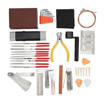 Imagem de SPYMINNPOO Conjunto de Ferramentas de Reparo de Guitarra Profissional, Kit de Manutenção Linear para Grades de Guitarra