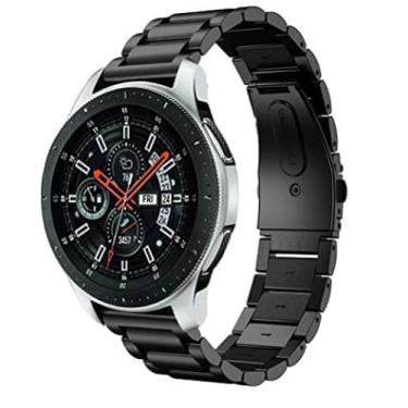 Imagem de 123Smart – Pulseira De Aço Inox 22mm compativel com Galaxy Watch 46mm R800 Gear S3 Classic R760 / Frontier R770 / Galaxy Watch 3 45mm R840 – Cor Preto