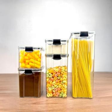Imagem de Monte Seu Kit de Potes Herméticos para Mantimentos – Potes Organizadores de Cozinha para Despensa e Armário (Kit 6-5 Potes)