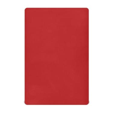 Imagem de Qilmy Lençóis de berço de cor sólida vermelho carmesim, macio, respirável, elástico, lençol com elástico para meninos e meninas, miniberço, 99 x 68,5 cm, capa de colchão infantil portátil