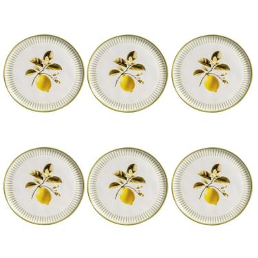 Imagem de Conjunto De Pratos Rasos 06 Peças Bio Lemon Porto Brasil