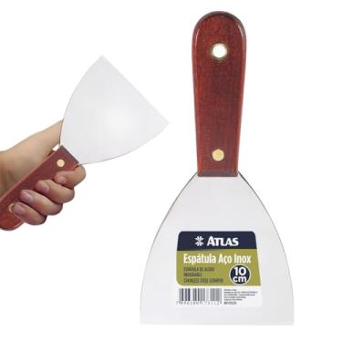 Imagem de Espátula Com lâmina de Aço Inox e Cabo de Madeira Tratada - 10cm