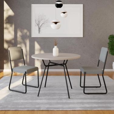 Imagem de Mesa de Jantar Redonda Soho 90cm Est.Preta