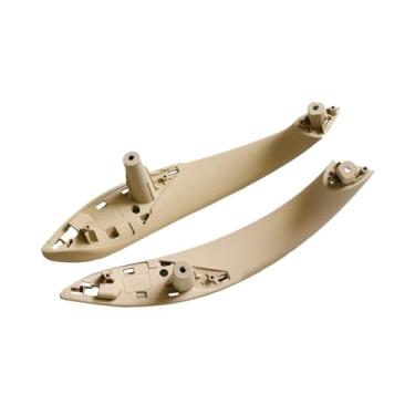 Imagem de Maçaneta das portas internas, capa de acabamento, acessórios de carro compatível com BMW Série 3 2014 2015 2016 2017 2018 F30 316d 318d 320d F31 320i 325d 51417279311(Beige-2PCS-Rear)