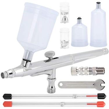 Imagem de Zerodis Conjunto de Aerógrafo Com Gatilho de Dupla Ação, Pistola de Pulverização, Usos Múltiplos para Amadores, Artesanato, Arte Em Unhas, Pintura e Pulverização, Beleza, Pintura à