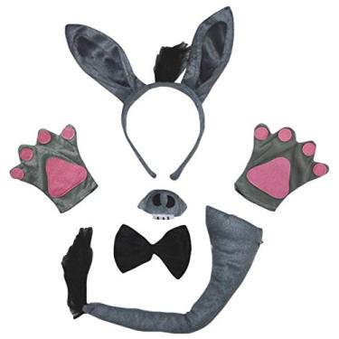 Imagem de Petitebella Luvas combinadas de animais fofos para adultos com 4 peças, Burro, tamanho �nico