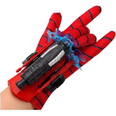 Imagem de Kit Luva Lança Teias do Héroi Aranha - 3 Dardos com Ventosa e Cordão Lançador de Teia Infantil Brinquedo Completo Para Diversão das Crianças