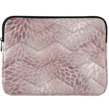 Imagem de Capa para notebook rosa dália floral bufante capa para notebook para Mac Air 13 polegadas capa fofa para computador 13-14 polegadas universal
