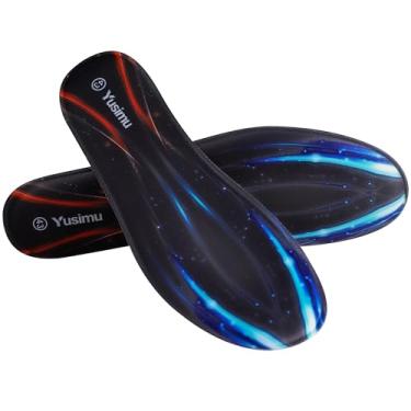 Imagem de Yusimu Palmilhas de espuma viscoelástica para homens e mulheres - palmilhas macias para sapatos esportivos, sapatos de trabalho, sapatos de caminhada e tênis, alto conforto - preto - 36