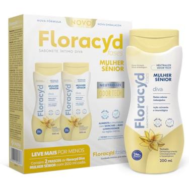 Imagem de Kit Sabonete Íntimo Floracyd Fases - Mulher Senior -Diva 200ml 2 Unidades