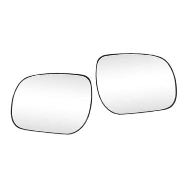 Imagem de Lente de espelho esquerdo e direito, porta lateral aquecida, espelho retrovisor de vidro com placa compatível com Toyota Rav4 2006 2007 2008 2009 2010 2011 2012(1Pair)