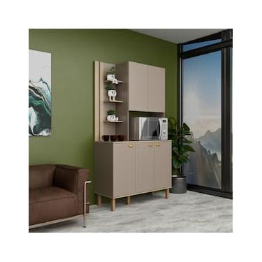 Imagem de Cozinha Compacta Bartira Safira 108cm 5 Portas e 1 Gaveta