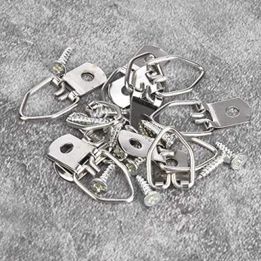 Imagem de Acouto Conjunto de Cabides para Porta-retratos de 50 Unidades - Fotos, Pinturas, Espelhos Pendurados Em Ferro e - Instalação Com Parafusos - Disponível Em Vários Tamanhos e Cores Elegantes (Tipo C)